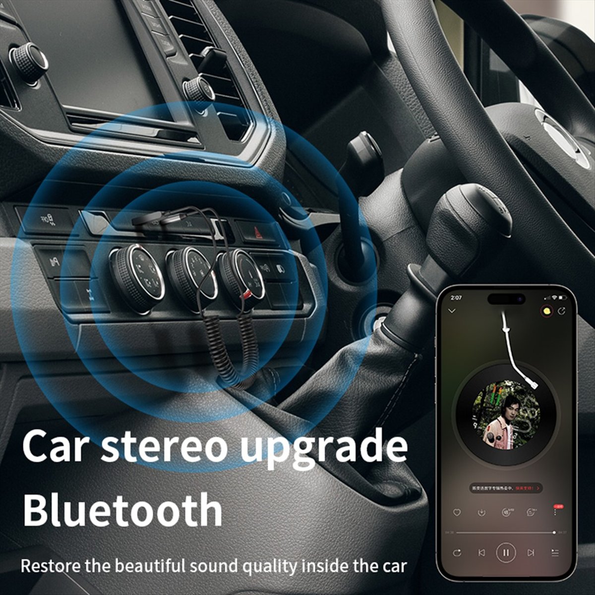 Bluetooth Adapter Receiver - A85P AUX Auto Bluetooth 5.4 Ontvanger