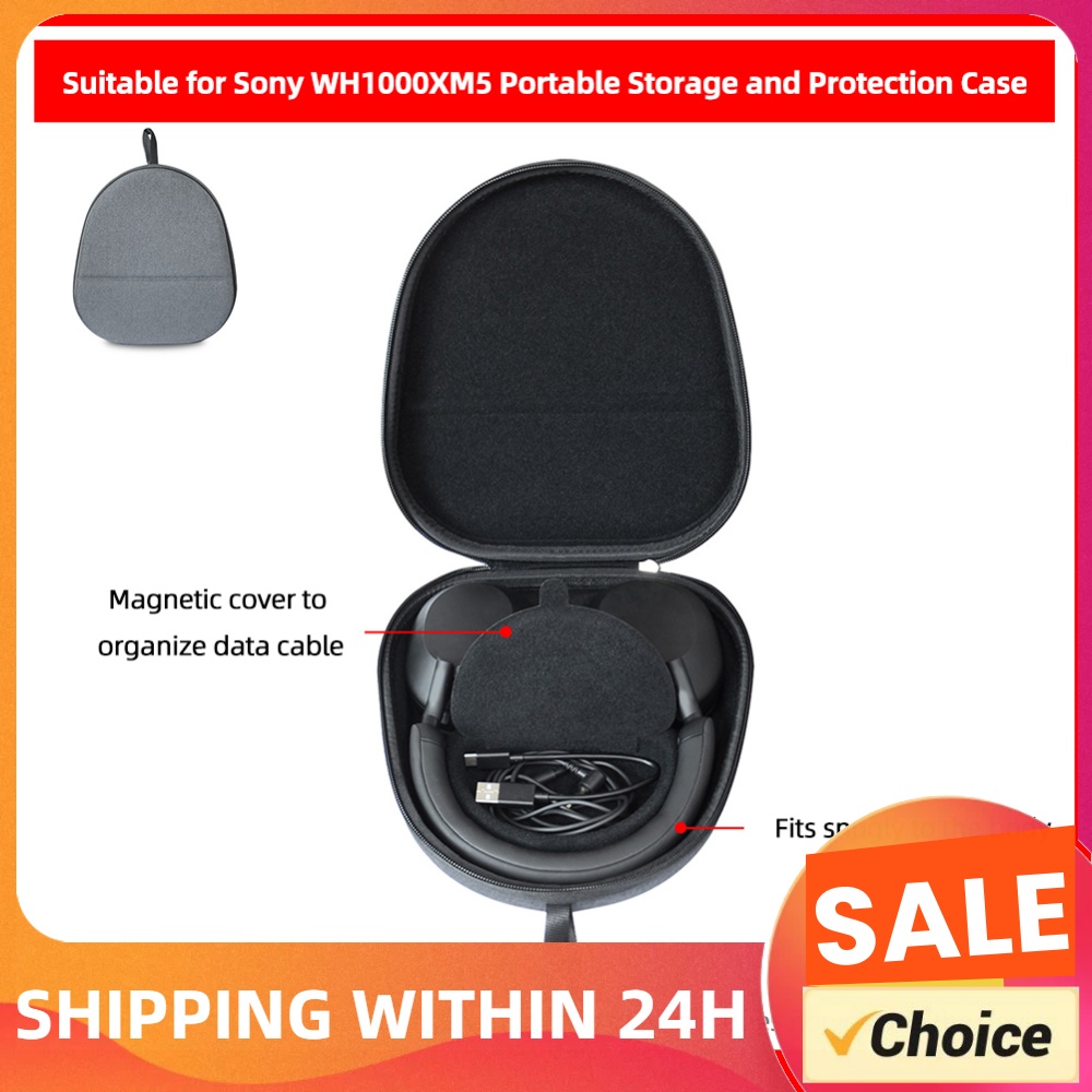 Headphone Case Hard - Harde draagtas Schokbestendige draagbare opbergtas EVA