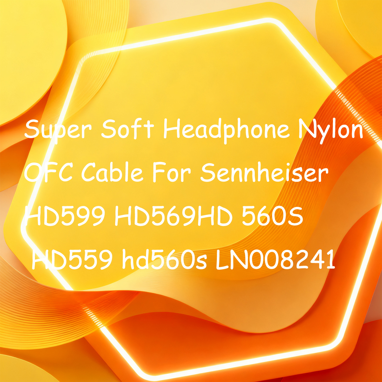 Sennheiser Headphone Hd 560S - Superzachte nylon OFC-kabel voor Sennheiser HD599